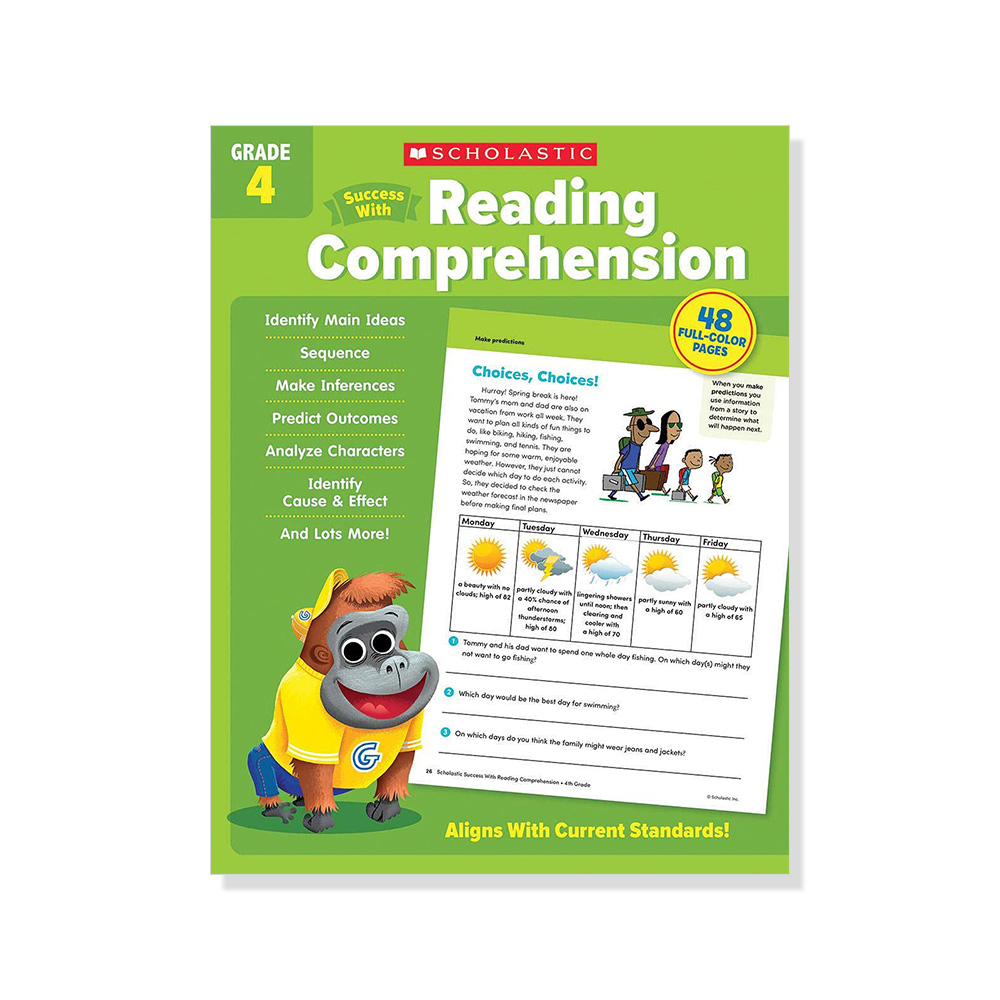 Success With Reading Comprehension: Grade 4 Workbook