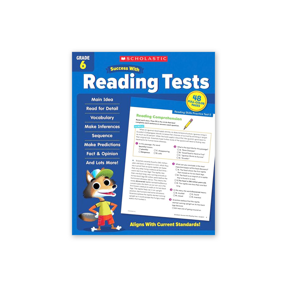 Success with Reading Tests: Grade 6 Workbook