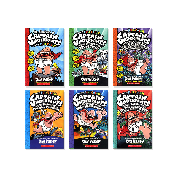 Captain Underpants #1~#6 Box Set (Color Edition)